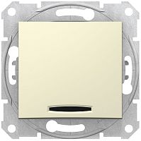 Выключатель с подсветкой без рамки Schneider Electric Sedna 1-кл. бежевый  картинка